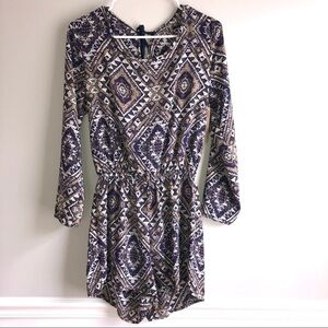 Addie geometric print romper